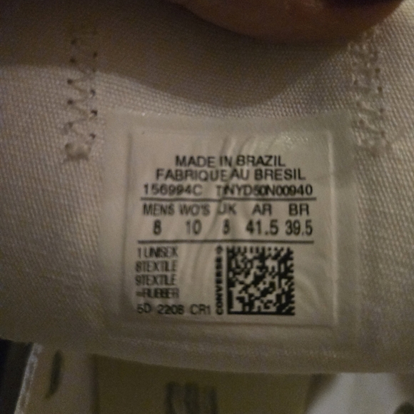 Converse W/M Classic White Sneakers - Picture 2 of 2